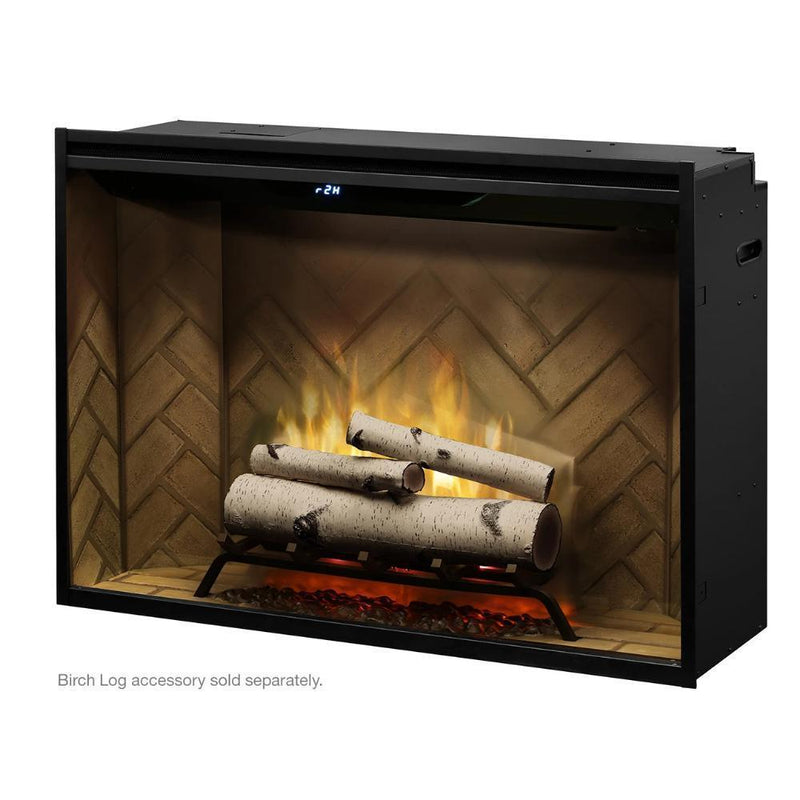 Dimplex 42" Revillusion® Built-In Electric Firebox with glass pane and plug kit, 2 Options