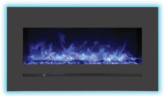 Sierra Flame 34" Linear Series Electric Wall-Mount/Built-In Fireplace