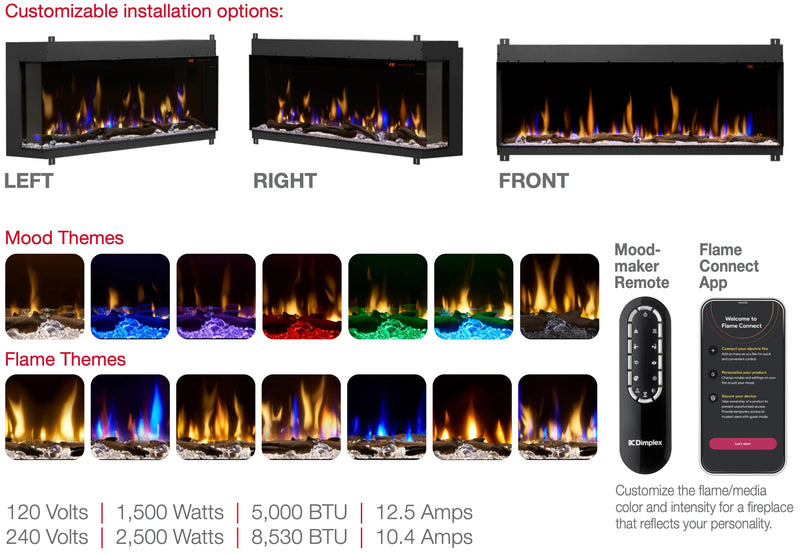 Dimplex 74" IgniteXL Bold Series Built-In Electric Fireplace