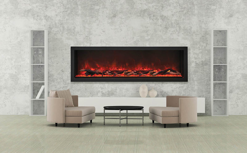 Amantii 72" Panorama Series Tall Deep Built-In Electric Fireplace