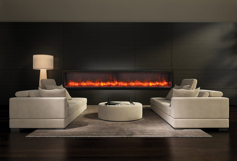 Amantii 88" Panorama Series Deep Built-In Electric Fireplace