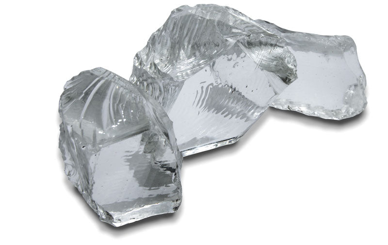 3 extra large clear glass nuggets