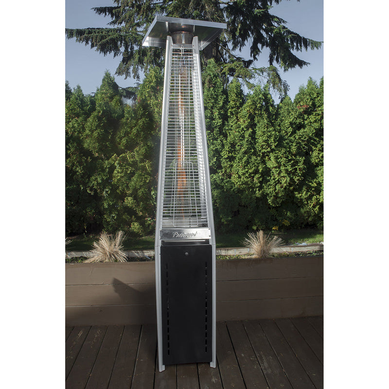 Paramount Flame Patio Heater, Black and Silver
