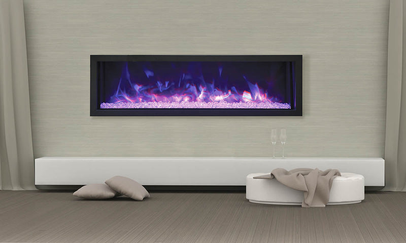 Remii 55" Extra Slim Indoor or Outdoor Electric Built-In Fireplace
