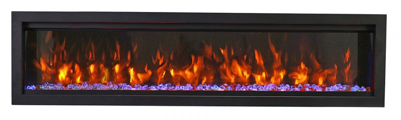 Amantii 74" Symmetry Series Bespoke Built-In Electric Fireplace, with WiFi and Sound
