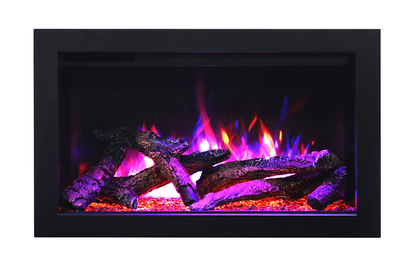 Amantii 33" Traditional Series Electric Fireplace Insert with 10 piece log set