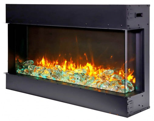 Amantii 30" 3-Sided Slim Electric Fireplace with 10 piece log set