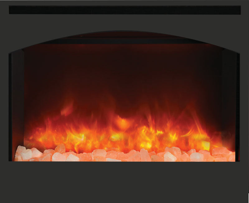 Amantii 31" Zero Clearance Electric Fireplace with Arch or Square Steel Surround