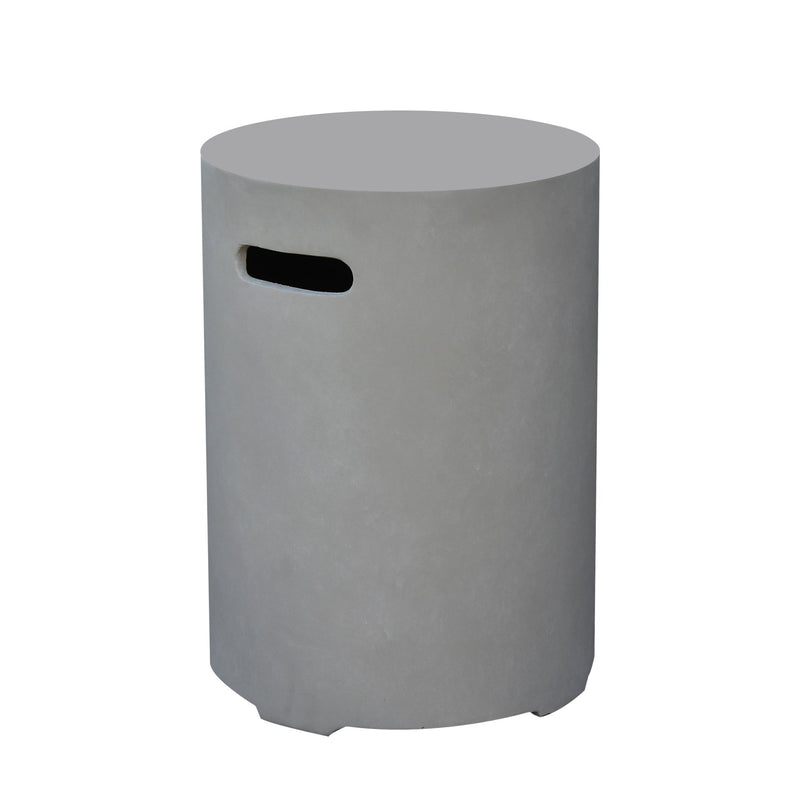 Elementi - Round Tank Cover - Grey Smooth Finish