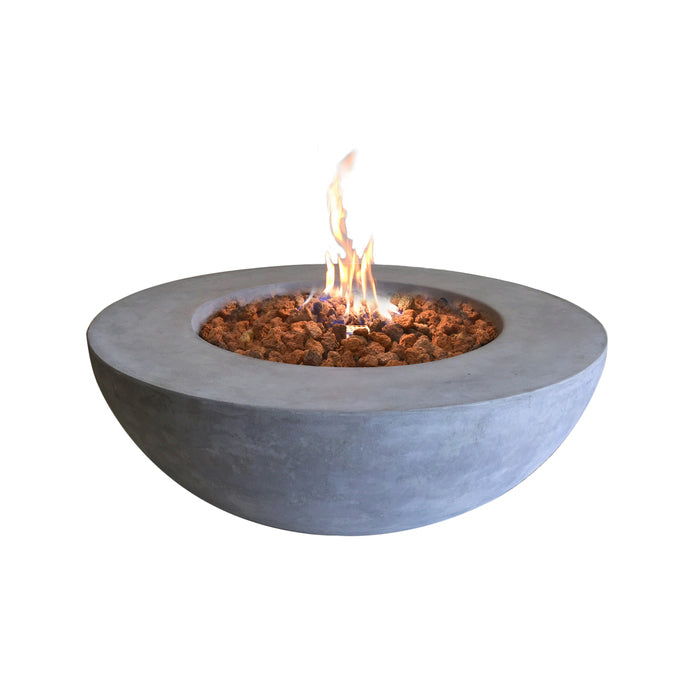 Elementi 42" Lunar Bowl Fire Table - Light Grey - Propane or Natural Gas